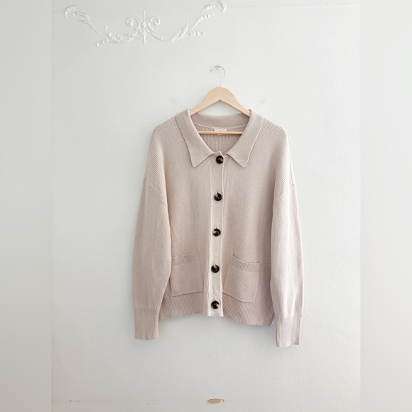 Caslon Ribbed Collared Sweater - Picture 8 of 8